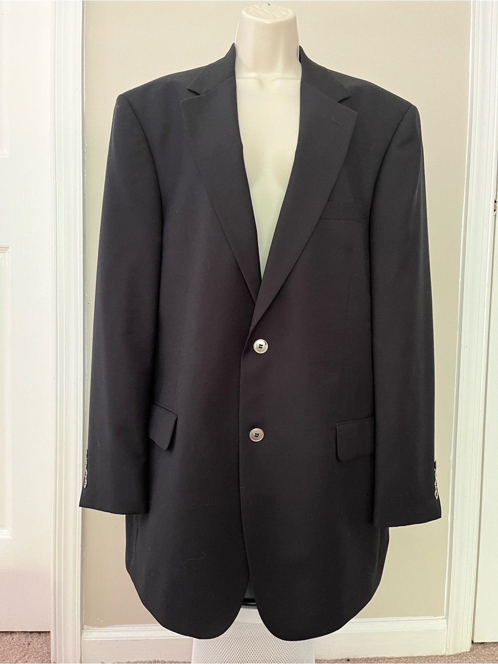 Bill Blass Classic Men's Black Blazer - Tailored Two-Button Jacket